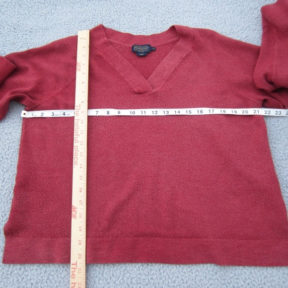 Pendleton Sweater Womens XL Red V-Neck Long Sleeve Soft Comfy‎ warm Winter - Picture 7 of 13